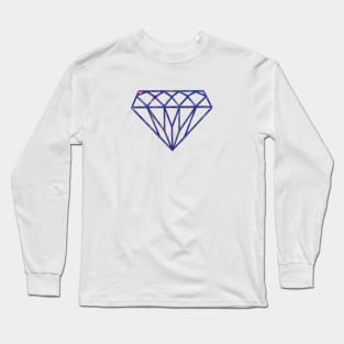 Blue, Purple, Orange And Green Diamond Long Sleeve T-Shirt